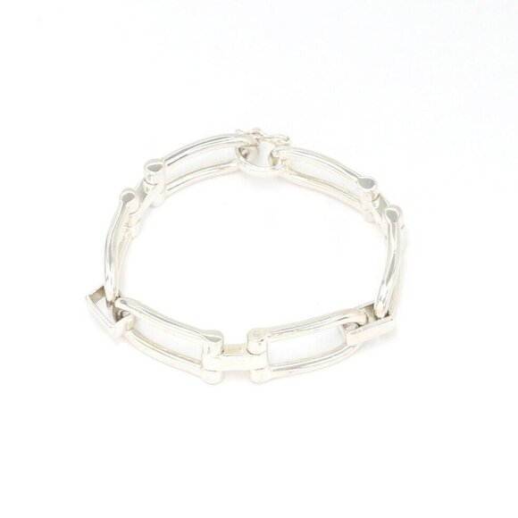 GUCCI Horsebit Chain Bracelet 7" Silver 925 Auth w/Box k11014 - Picture 2 of 6